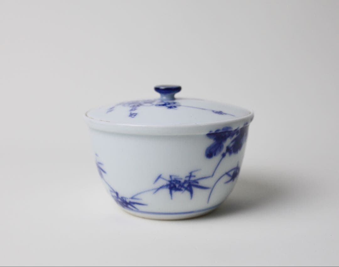 華中亭道八造 染付 煎茶器 宝瓶 茶道具 茶器