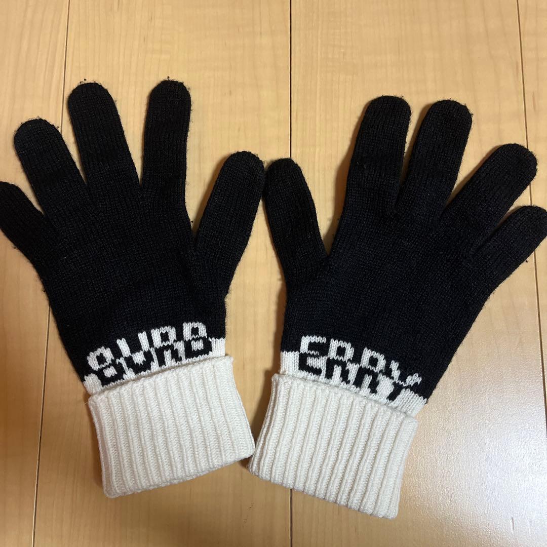 BURBERRY 手袋 M/L 黒/白