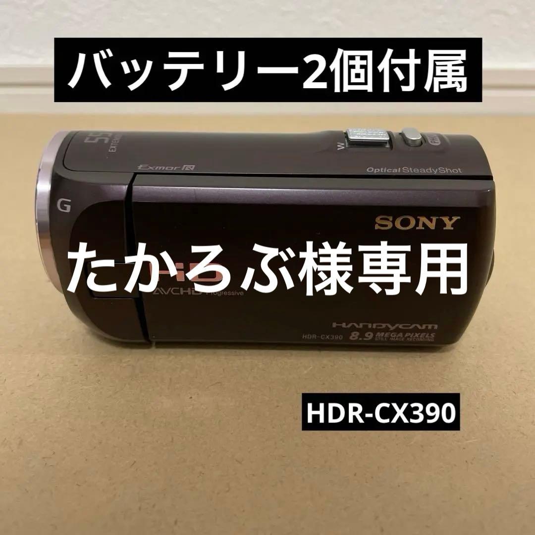 ソニー　SONY ハンディカム　HDR-CX390 ブラウン　バッテリー2個付き