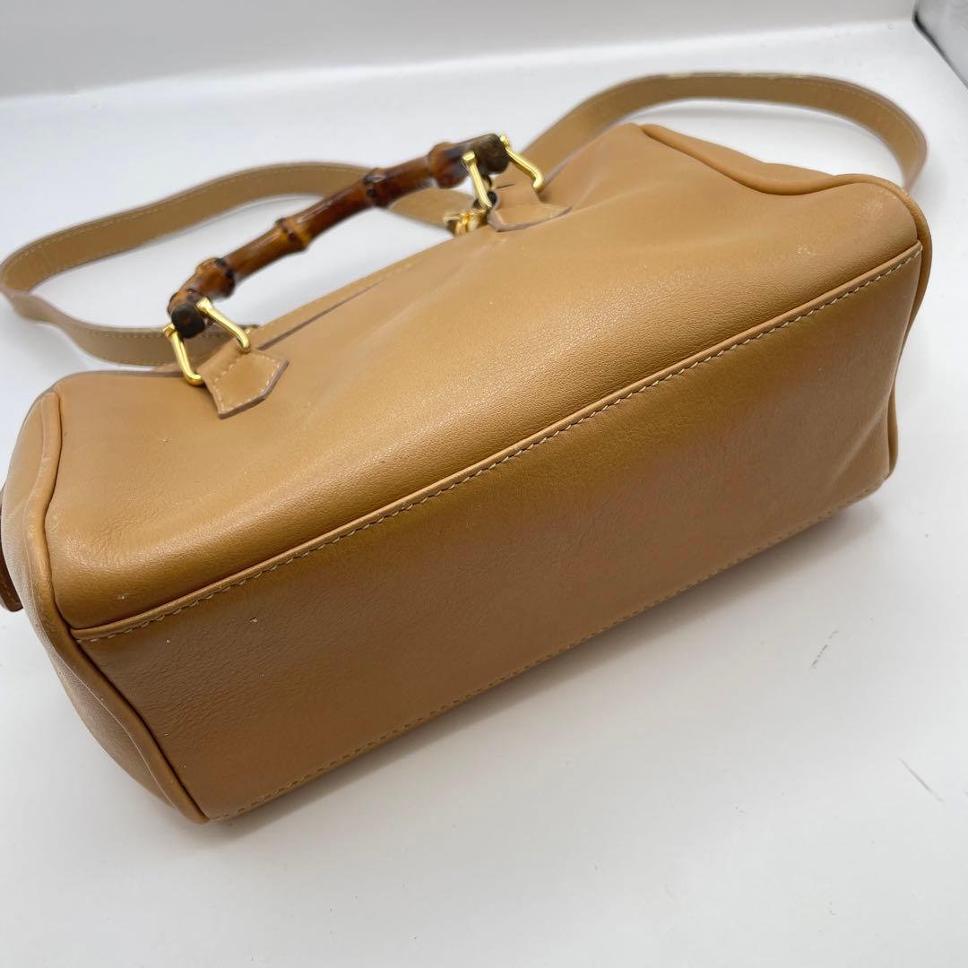 特価✨ GUCCI グッチ バンブー 2way ミニハンドバッグ ブラウン系
