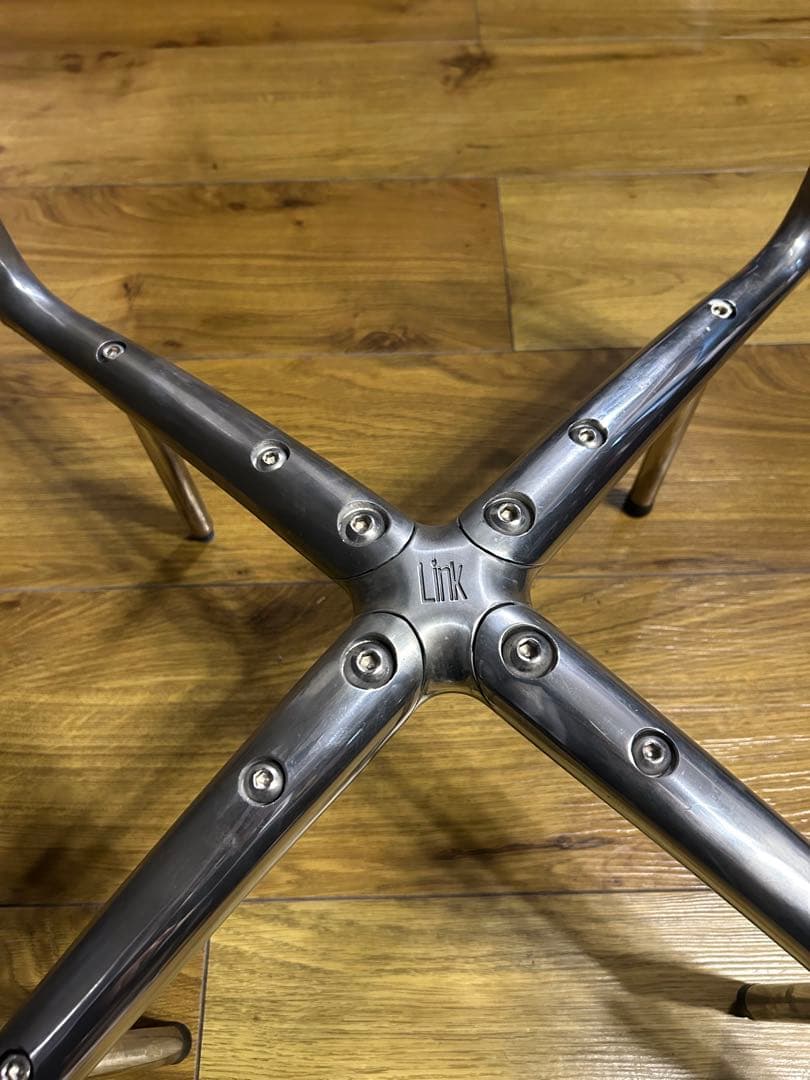 ゴムパッキン無し　Linkローテーブル LAL-55GSF ガラス天板のテーブル