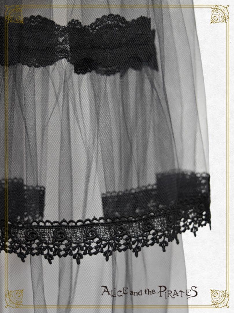 ALICE and the PIRATES ローズリボントレーン 黒xゴールド