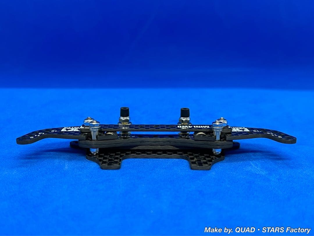 【ミニ四駆・MS用】2軸ATピボットバンパー＋1軸リヤアンカー　カーボン