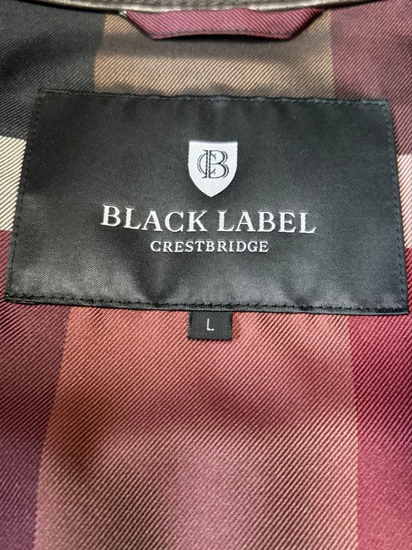 ブラックレーベルクレストブリッジ レザーライダース ジャケット