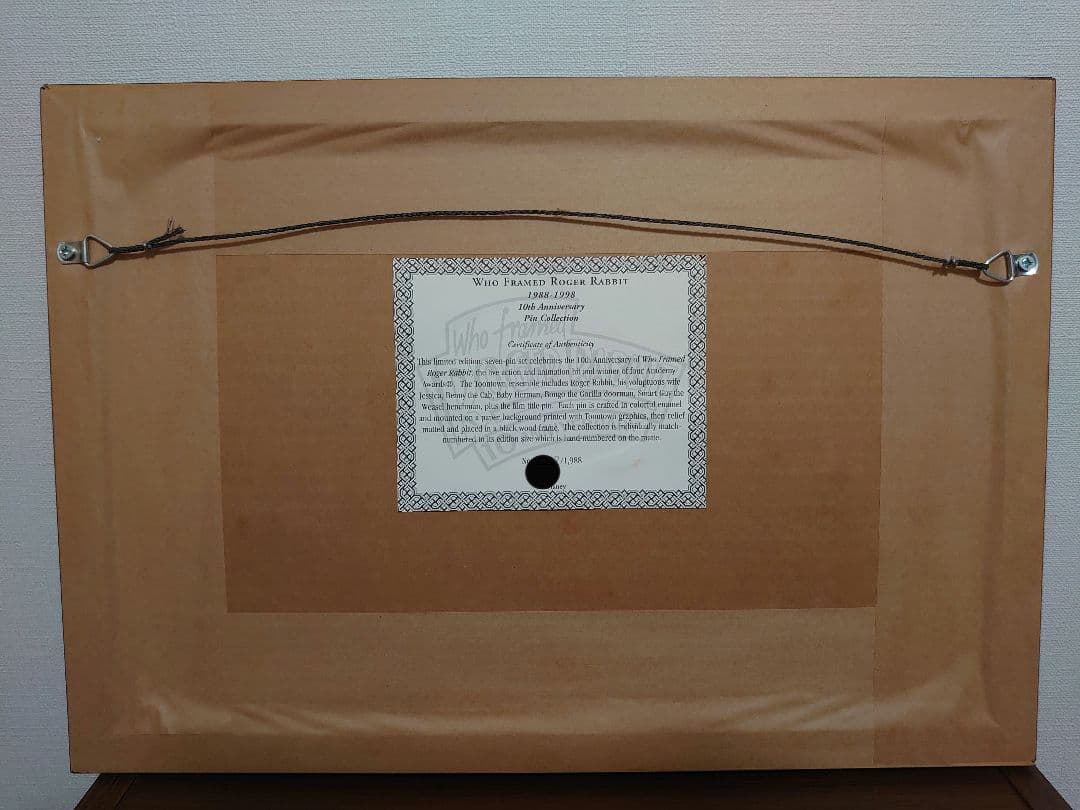 ロジャーラビット ピンバッジ 10周年 限定品 ディズニー