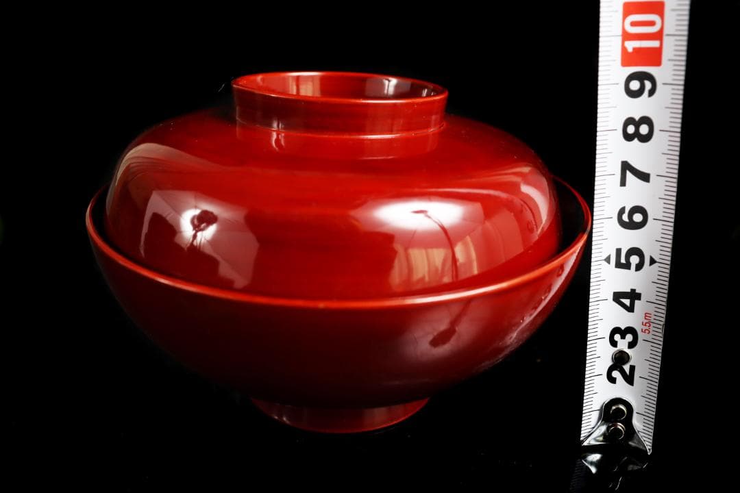 茶道具 見返松茸 蒔絵 吸物椀 十客 木箱 共箱　木製漆器