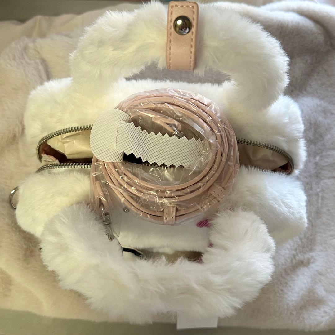 【新品・未使用】FURFUR ねこ エコファー スクエアボストンバッグ