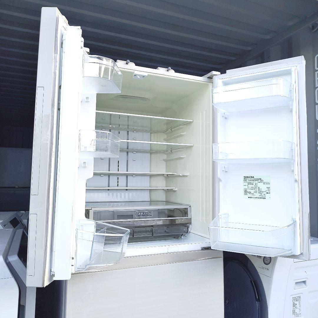 運搬取付無料！ラピスアイボリー　純正TOSHIBA6ドア冷蔵庫！完動品・超美品！
