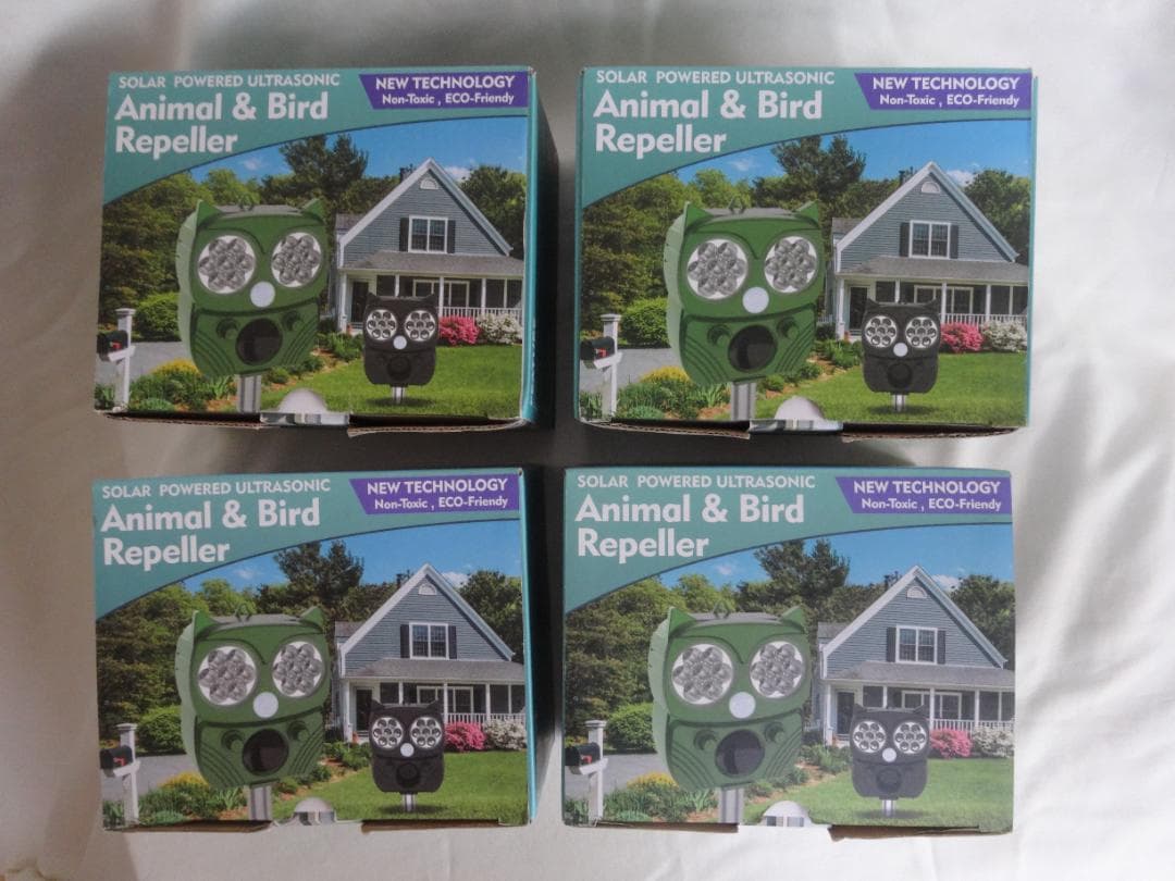 動物撃退器 害獣撃退器 4個セット(3個中古品　1個新品)
