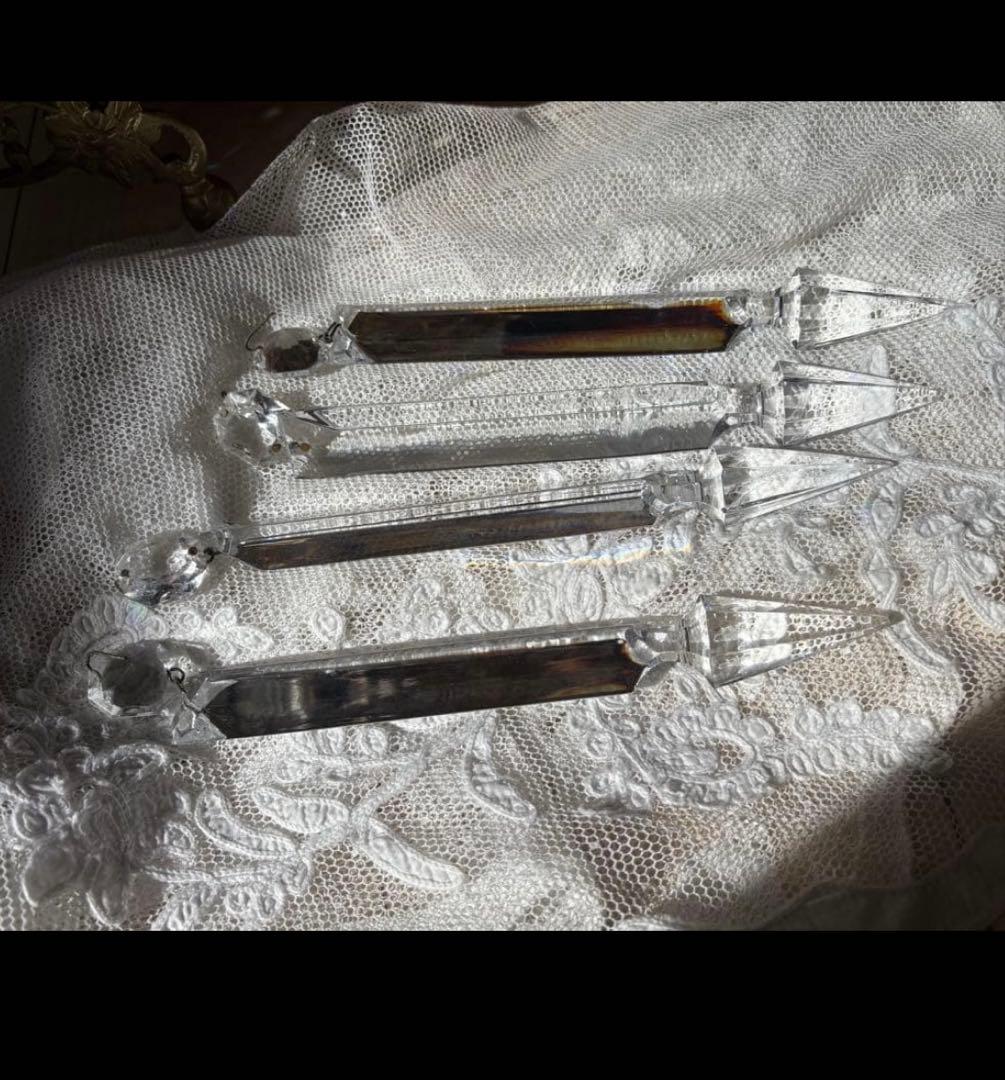 4本　バカラ　シャンデリアパーツ