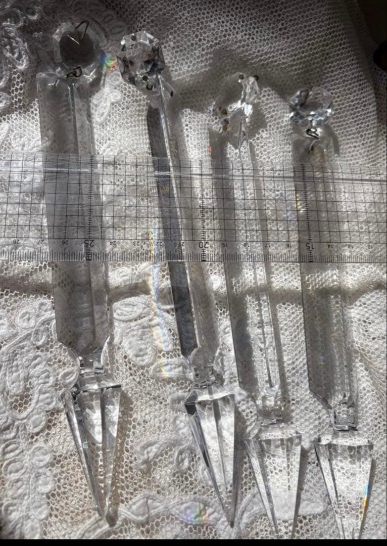 4本　バカラ　シャンデリアパーツ