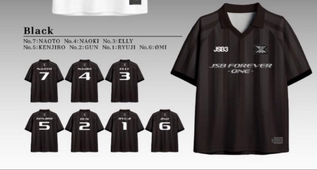 JSB3 FOREVER ONE ブラックTシャツ KENJIRO