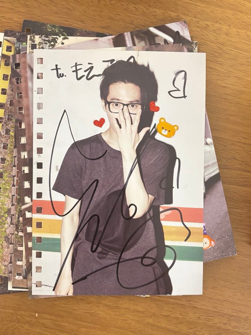 K-POP 直筆サイン入り写真EXO SUHO
