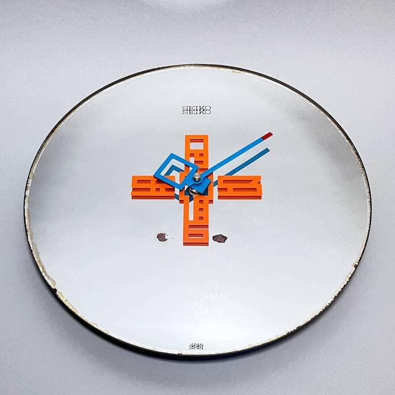 馬場雄二デザイン SEIKO ミラークロック タイポグラフィ