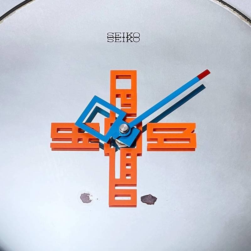 馬場雄二デザイン SEIKO ミラークロック タイポグラフィ