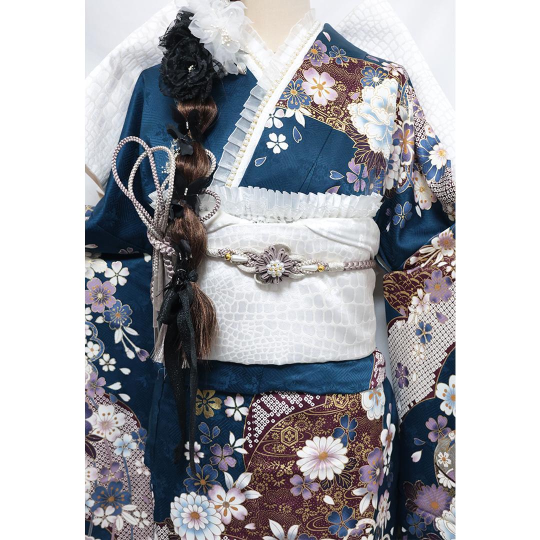 大きいサイズ◆ 2026年まだ間に合います◆振袖6点セット ◆フルセットRv43