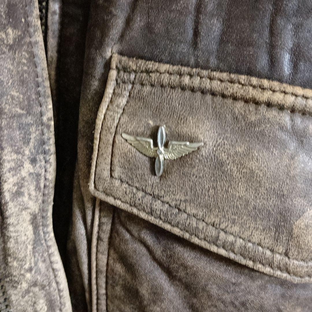 ヴィンテージブラウンレザーライダースジャケット