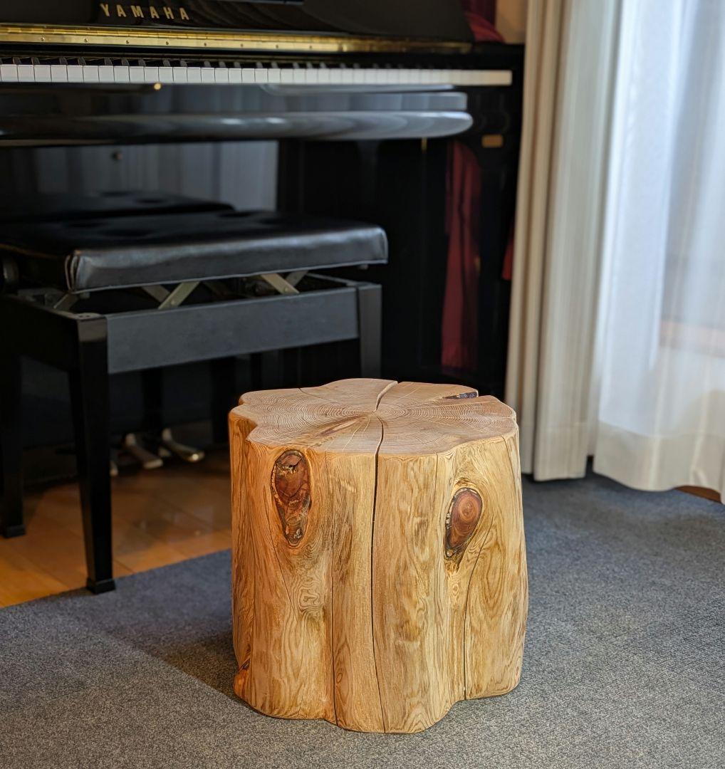 天然ヒバ　切り株　丸太　椅子　テーブル　高さ約33㎝