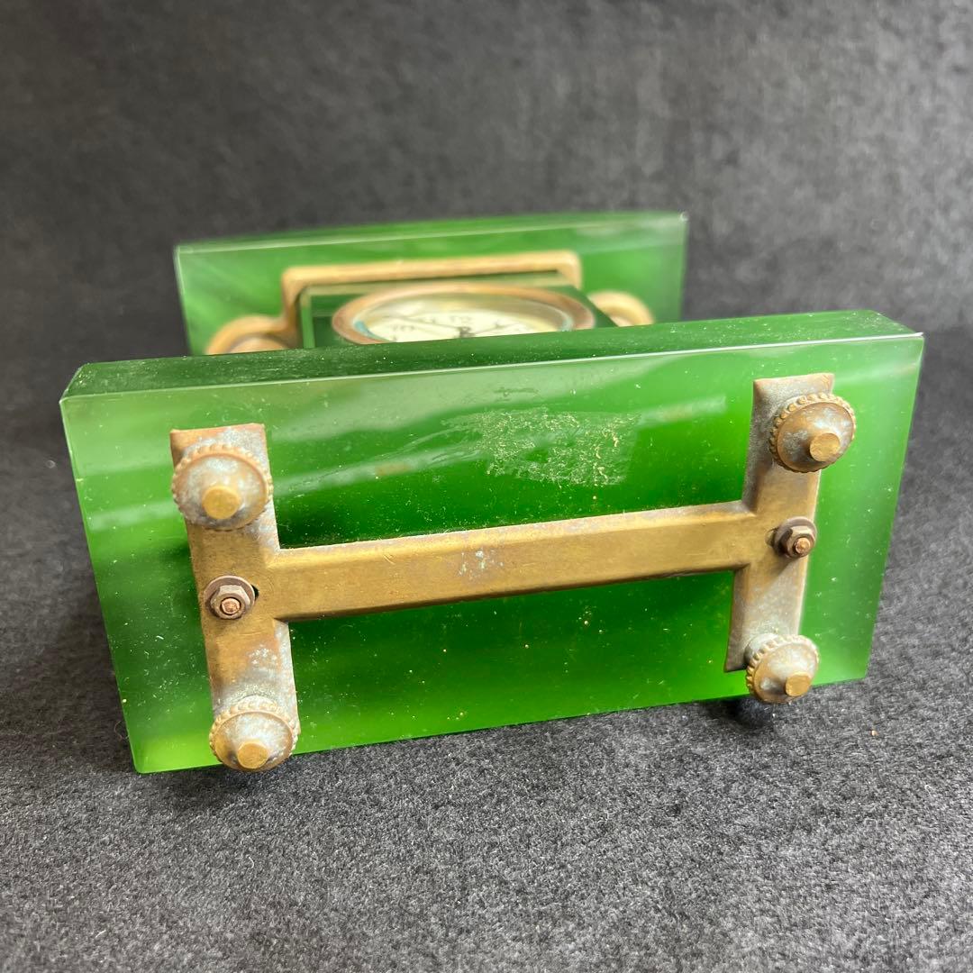 精工舎　ガラス宮型置時計　稼動品　高約22㎝/1708g 東Y8-0122☆2F