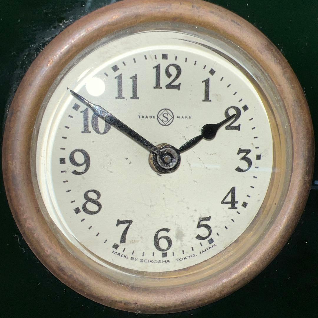 精工舎　ガラス宮型置時計　稼動品　高約22㎝/1708g 東Y8-0122☆2F