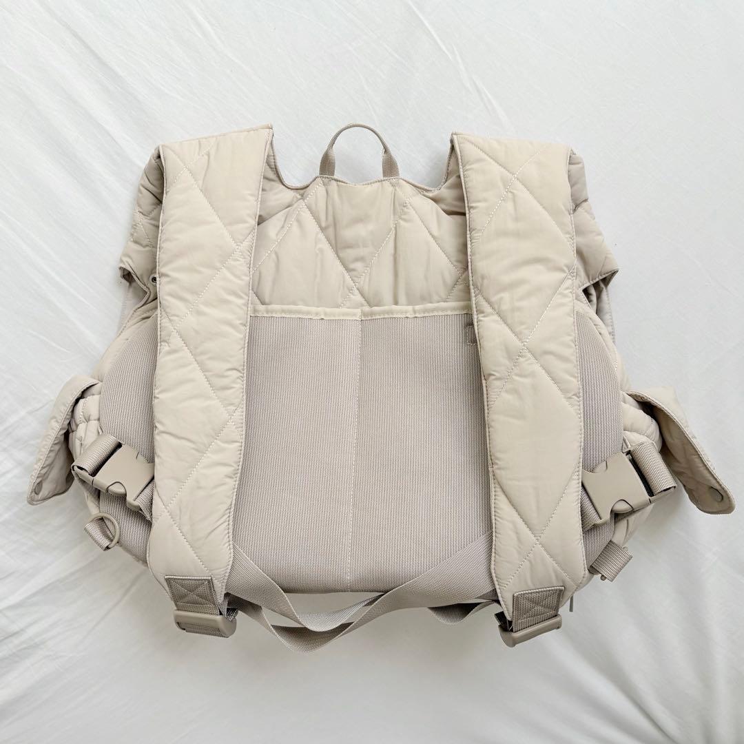 moncheri モンシェリ キルティング リュック キャリー ベージュ