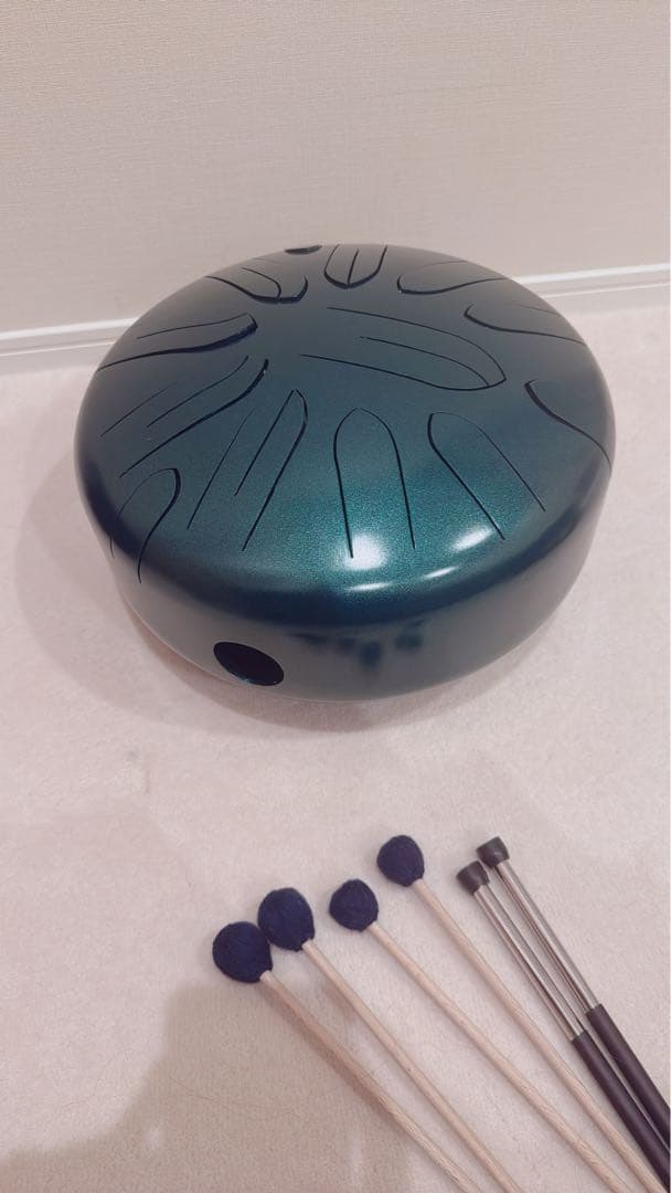 さざなみ楽器工房　さざなみドラム　伴奏用大型　凪緑キャリングケース付き　ほぼ新品