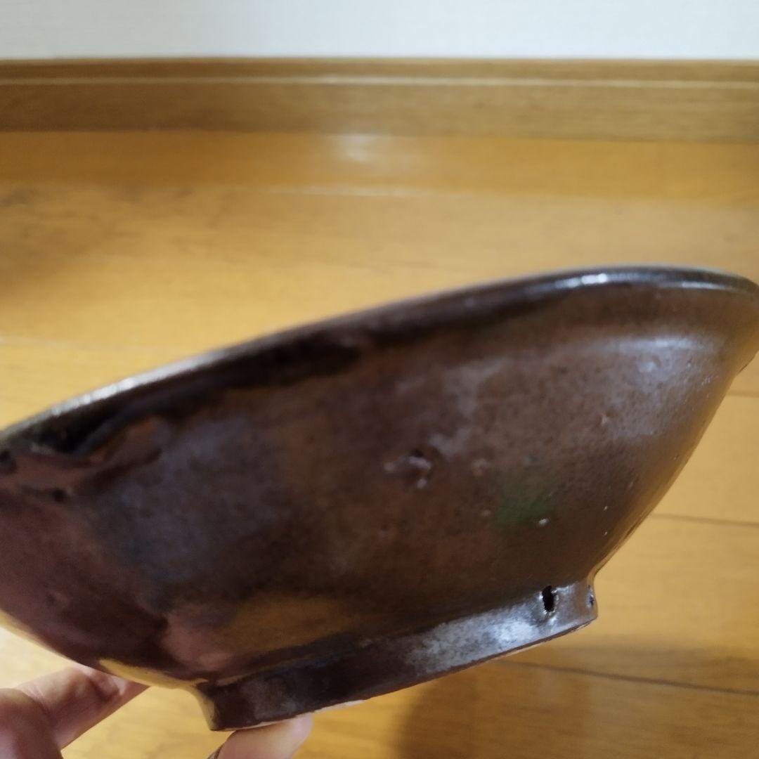 沖縄の人間国宝　伝・金城次郎　双魚文の大きめ飾り皿 　無銘の壺屋時代作品