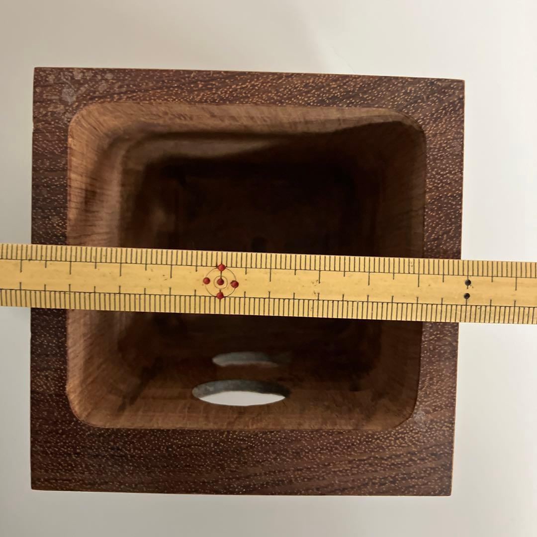 値下げ　銘木ブビンガ　ペンスタンド　 SEIKO デジタル電波時計