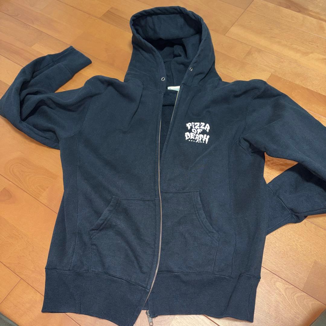 PIZZA OF DEATH ブラック　フルジップパーカー