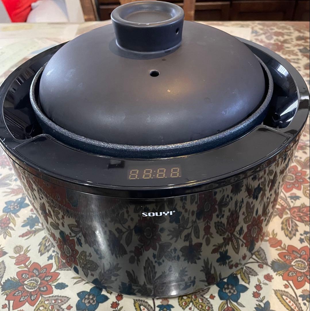 ソウイ SOUYI 土鍋炊飯器 フッ素/テフロン加工なし SY-150-BK