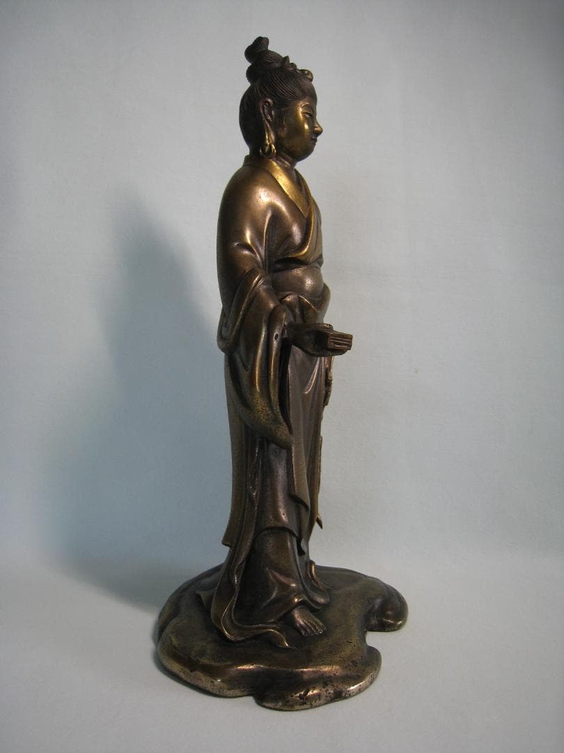 銅製　　悪鬼を除く魚籃観音像　　高村光雲
