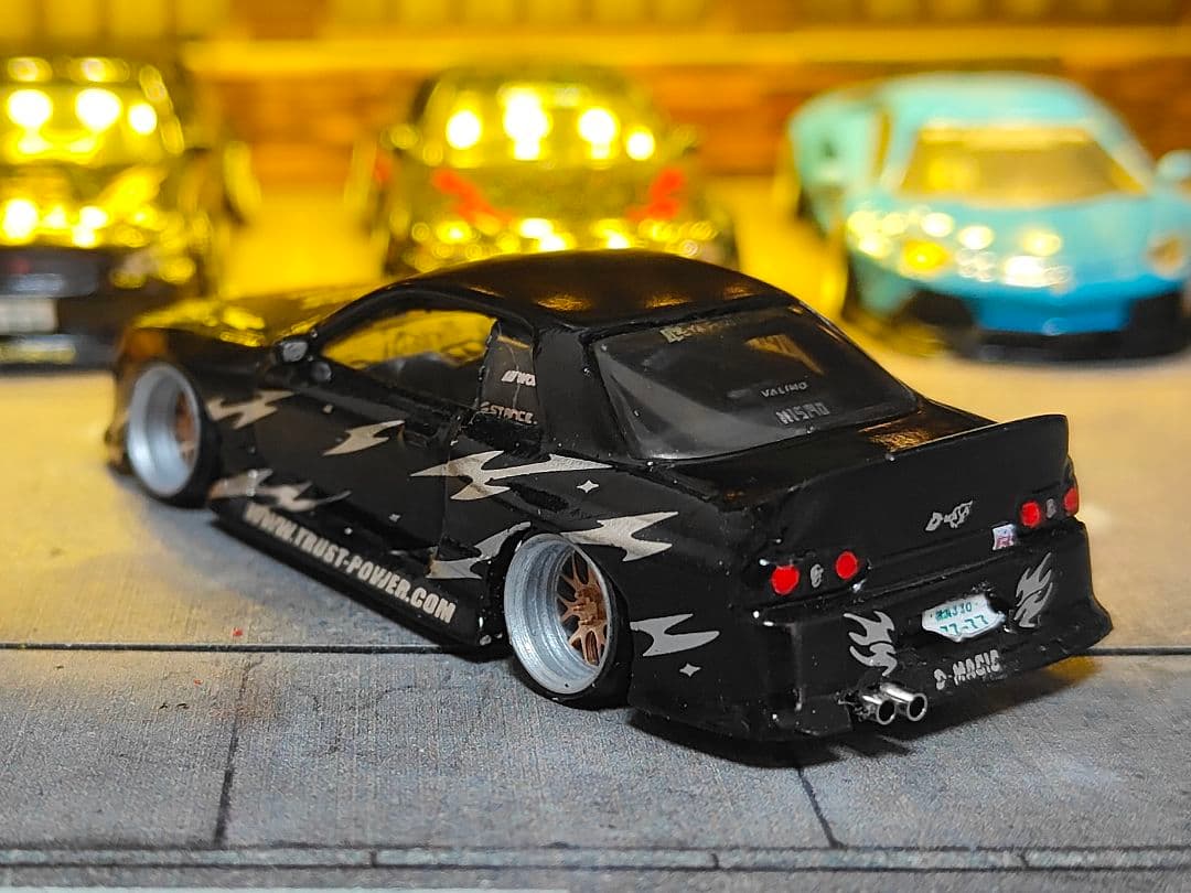 ホットウィールカスタム 日産 GTR R32 フルエアロ ☆深リム☆トミカ改造☆