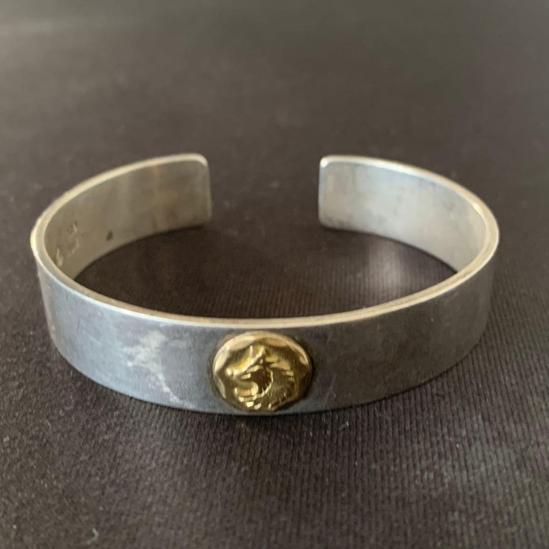 TADY&KING GPウルフ SILVER K18 平打ちバングルGPウルフ