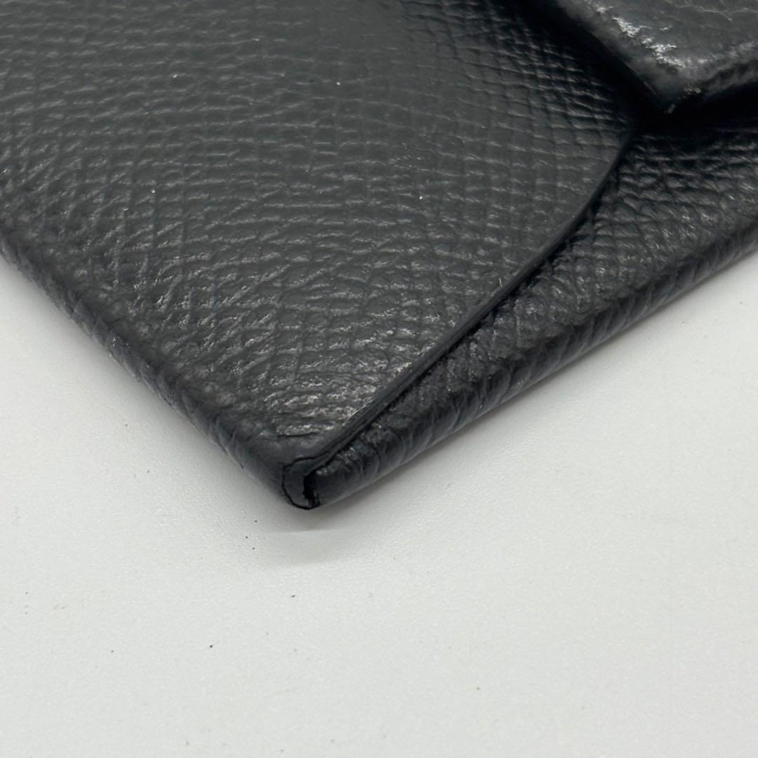 HERMES ケース バスティア レザー ヴォー エプソン ブラック