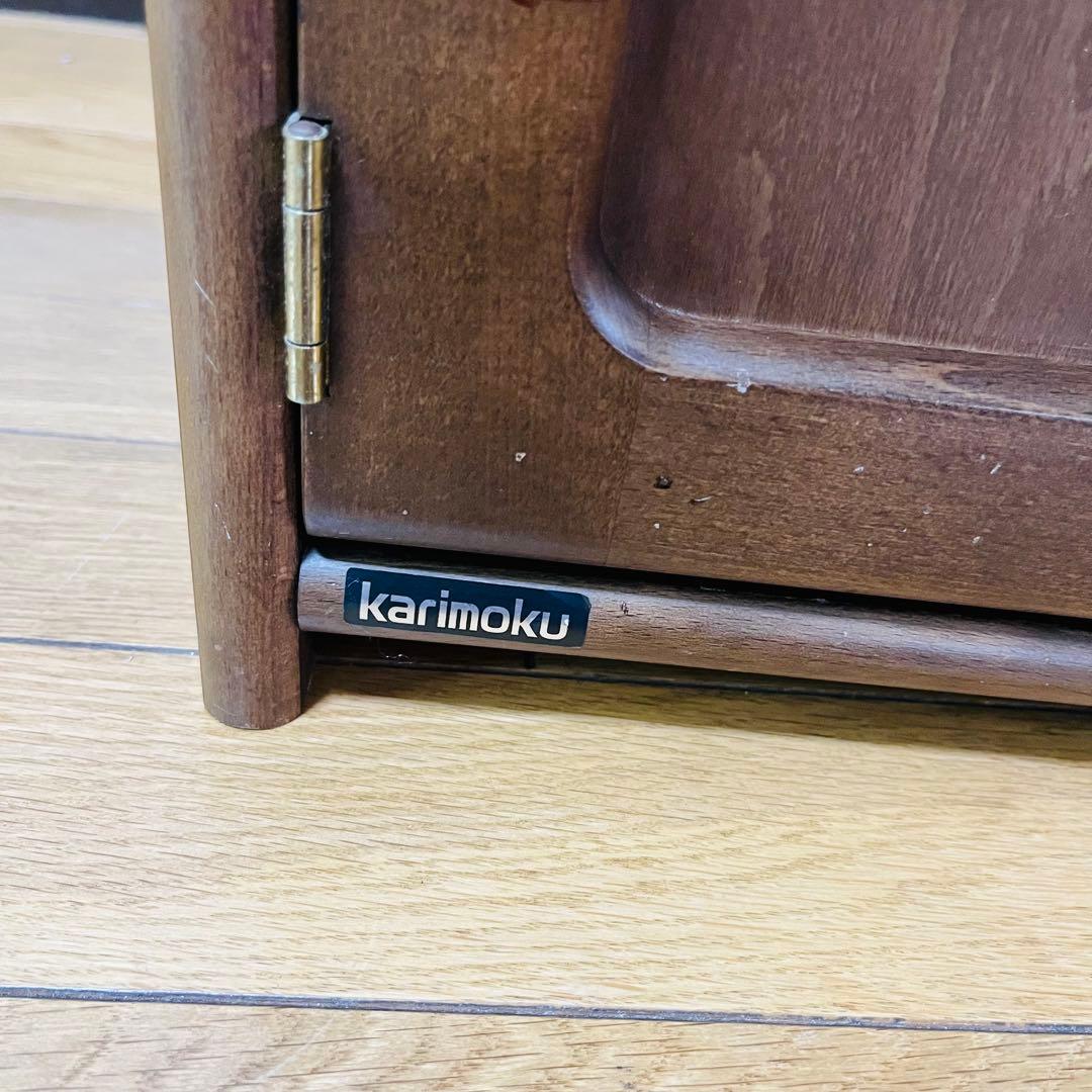 Karimoku カリモク 木製 電話台、FAX台　キャビネット飾り棚 収納 台