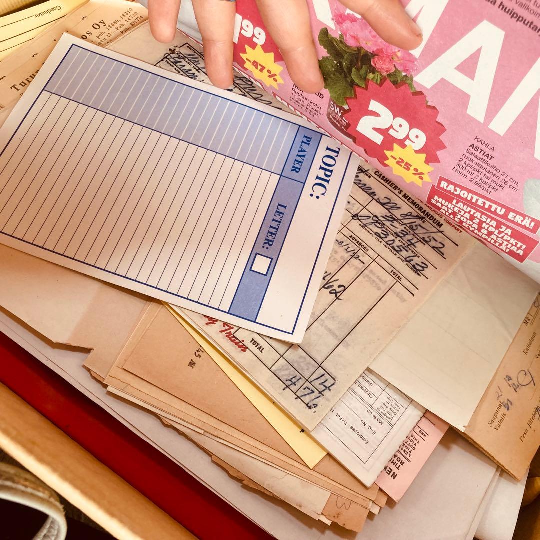 海外 ヴィンテージ 紙モノ 大量 詰め合わせ ジャンクジャーナル 味紙