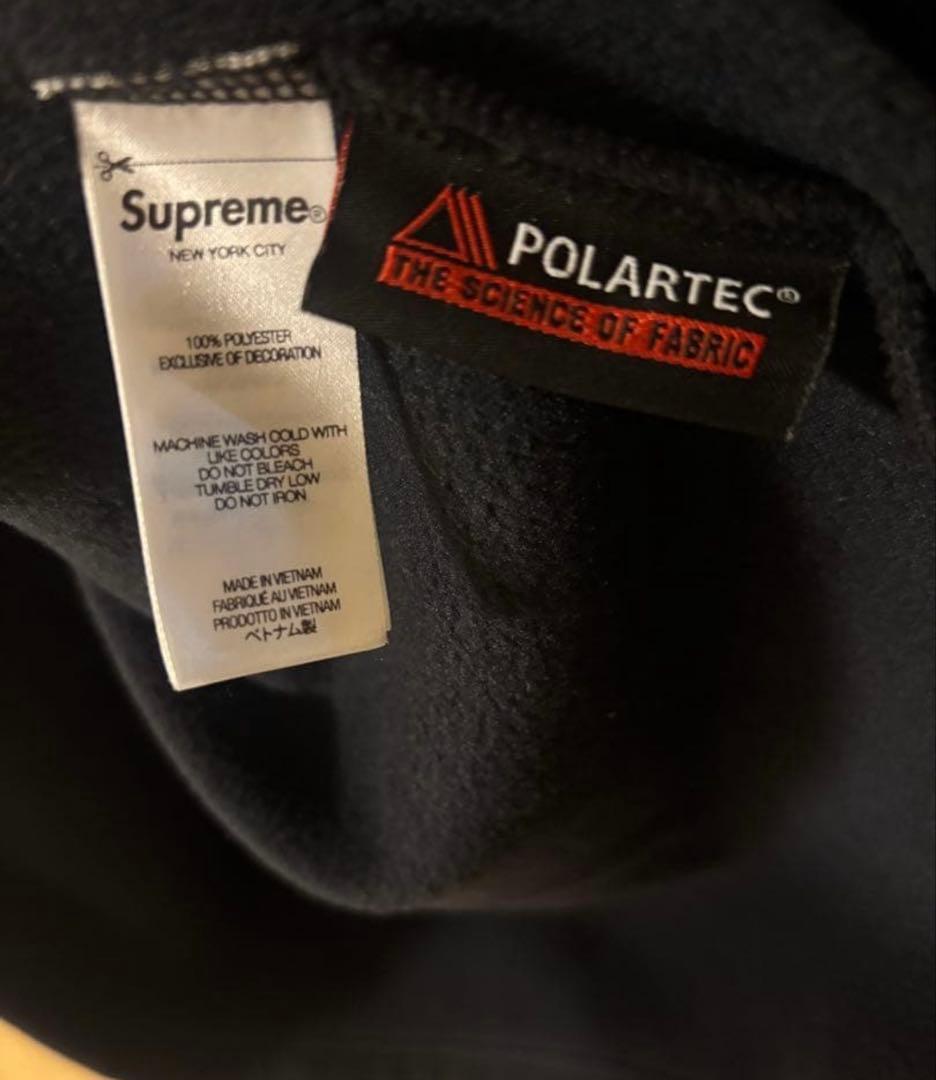 supreme 23fw フェイスマスクハーフジップフーディ XL ブラック