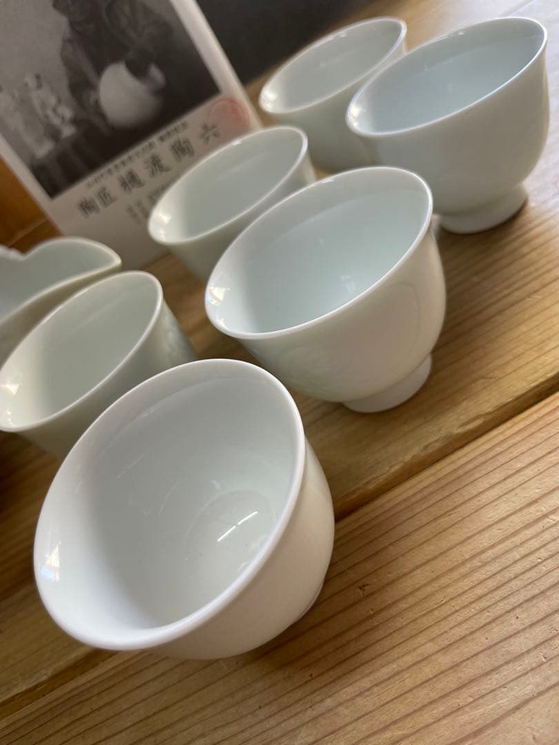 樋渡陶六　煎茶器【m1125 骨董品　茶道具　有田　白磁　茶道　茶器　レトロ 】