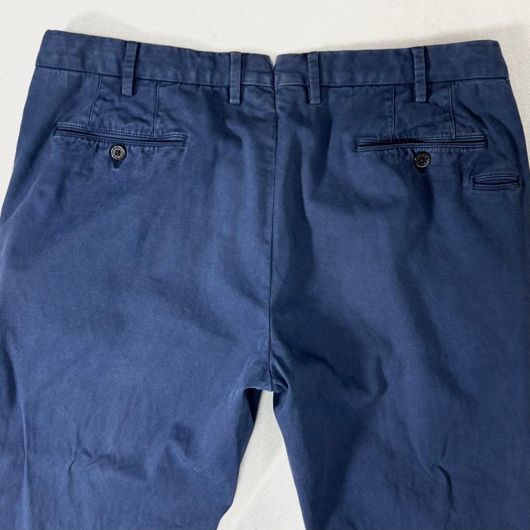 PT01 BEAMS F スリムフィット ストレッチ チノ ネイビー 52