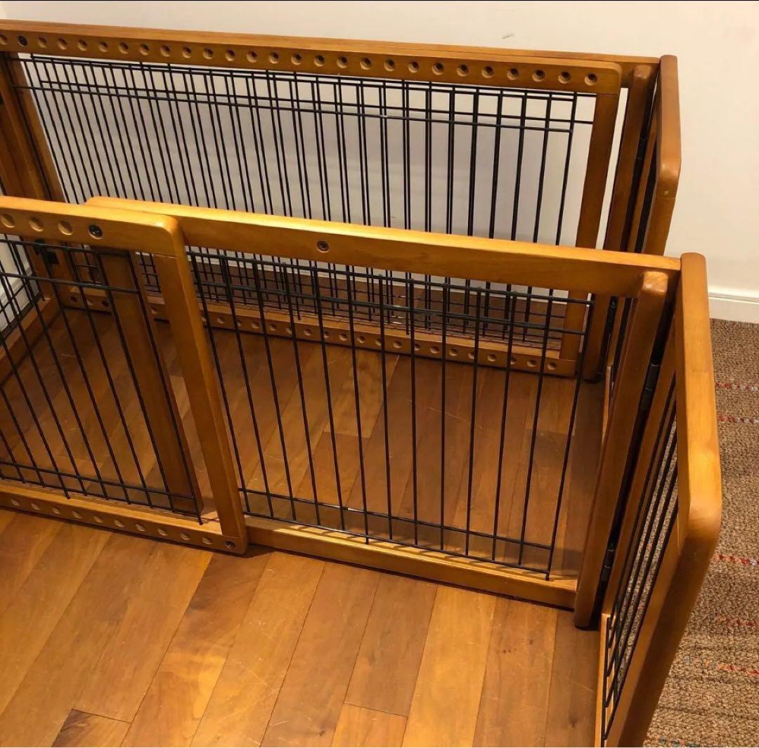 Richell ペット用木製おくだけゲート レギュラー/ワイド　2台セット