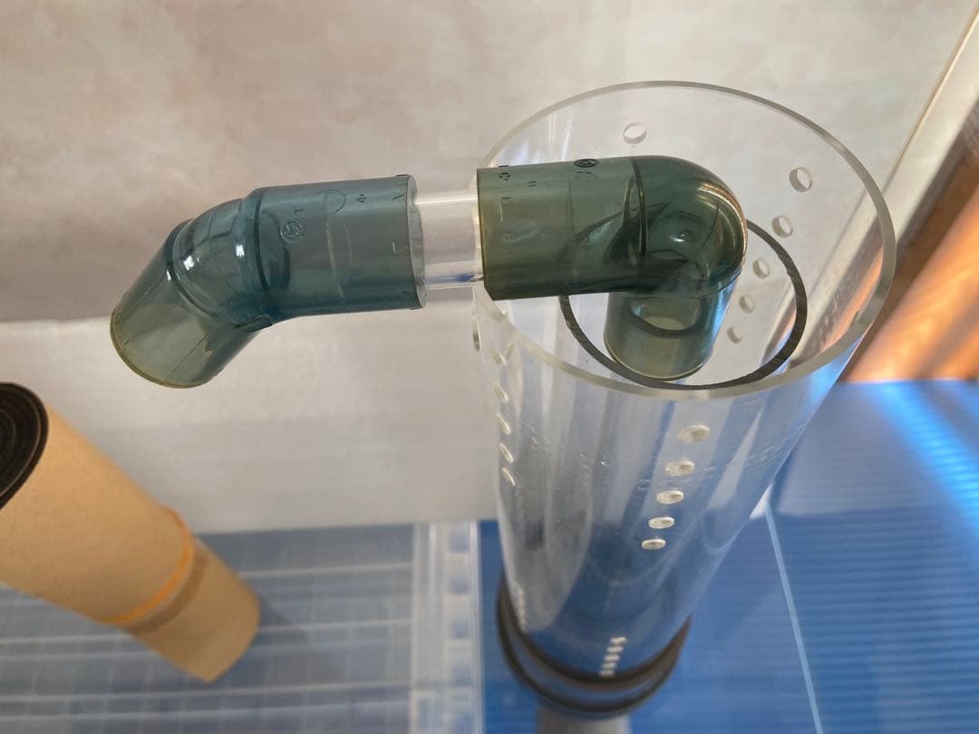 【引き取り限定】オーバーフロー3重管ガラス水槽　60㌢×奥行20㌢×高さ30㌢