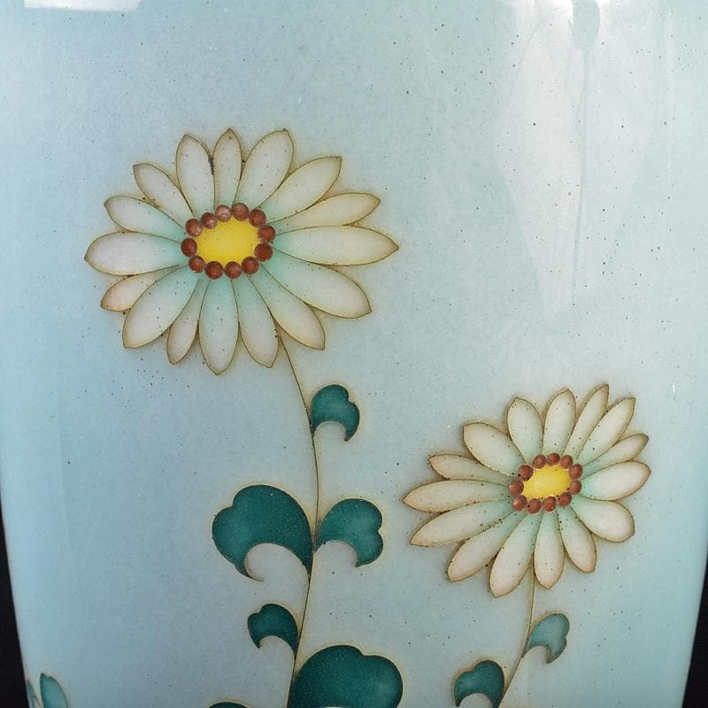 七宝焼　田村七宝工芸　花文瓶　M　R7526