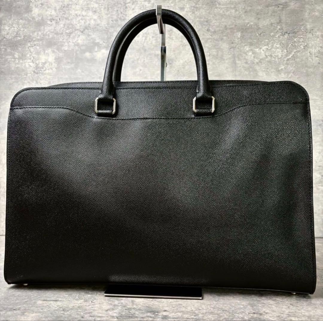 未使用級COACH コーチ メンズ ショルダー ビジネス レザー ブラック