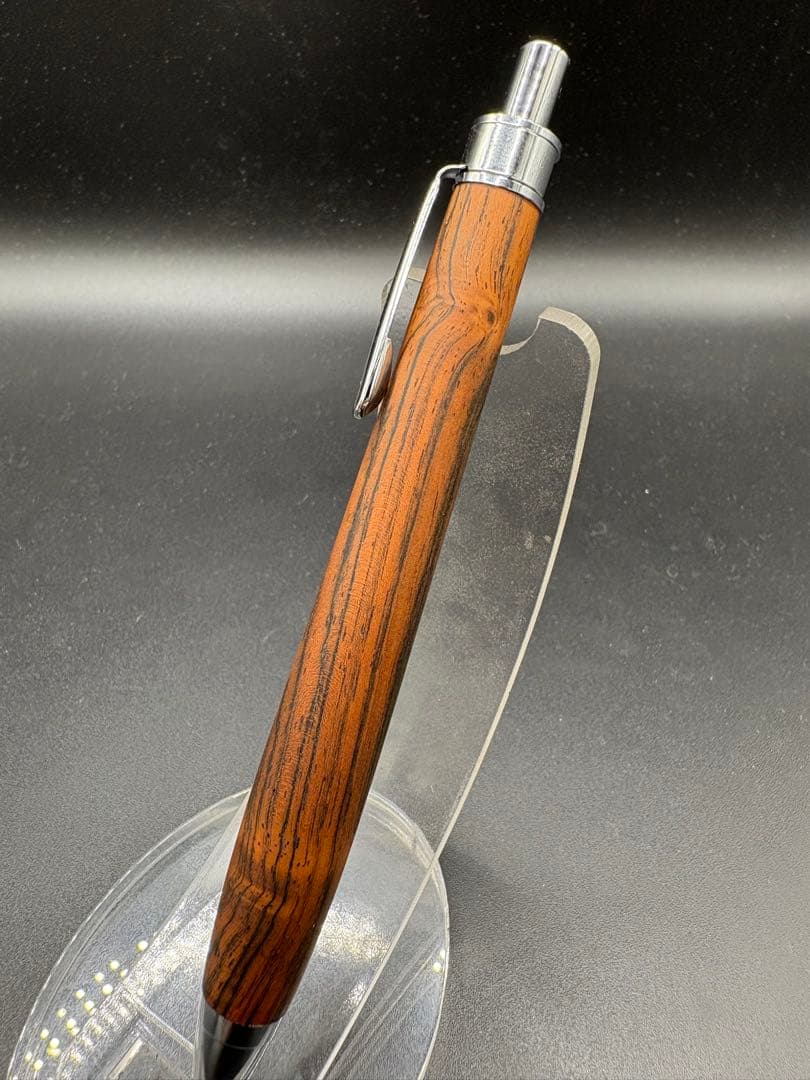 527極上　ハカランダ　杢あり　木軸シャーペン　ボールペン