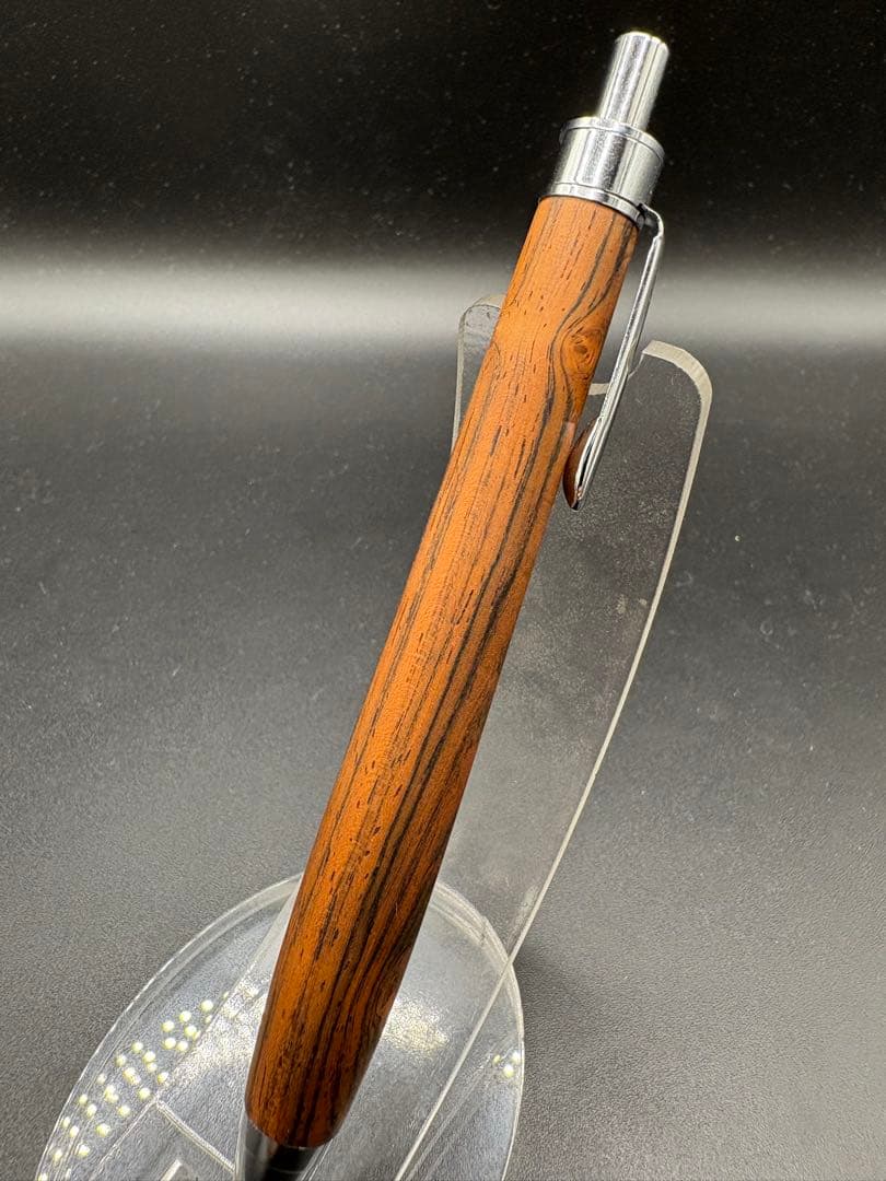 527極上　ハカランダ　杢あり　木軸シャーペン　ボールペン