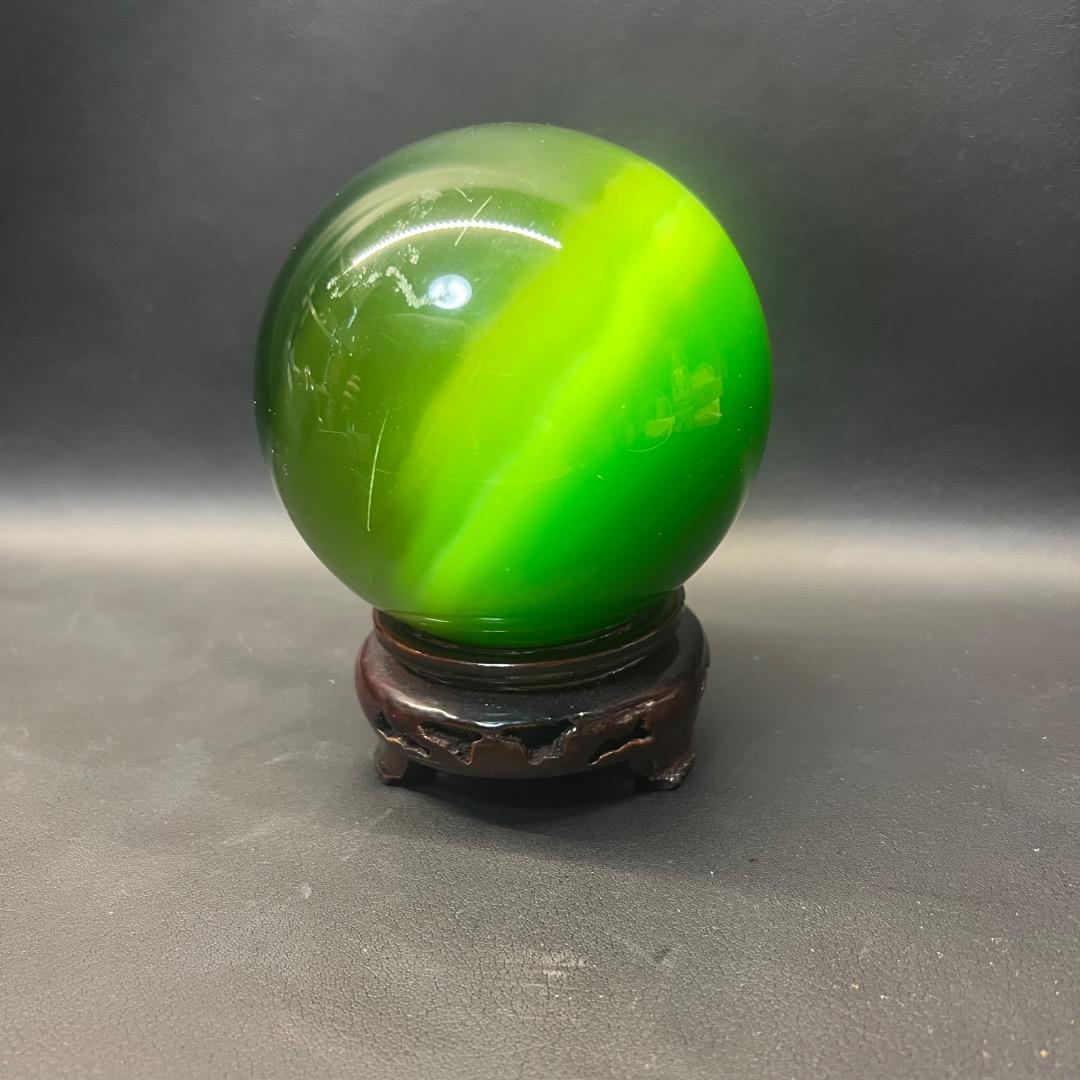 〇J⑥1059 キャッツアイ タイガーアイ 丸玉 パワーストーン 2点まとめ