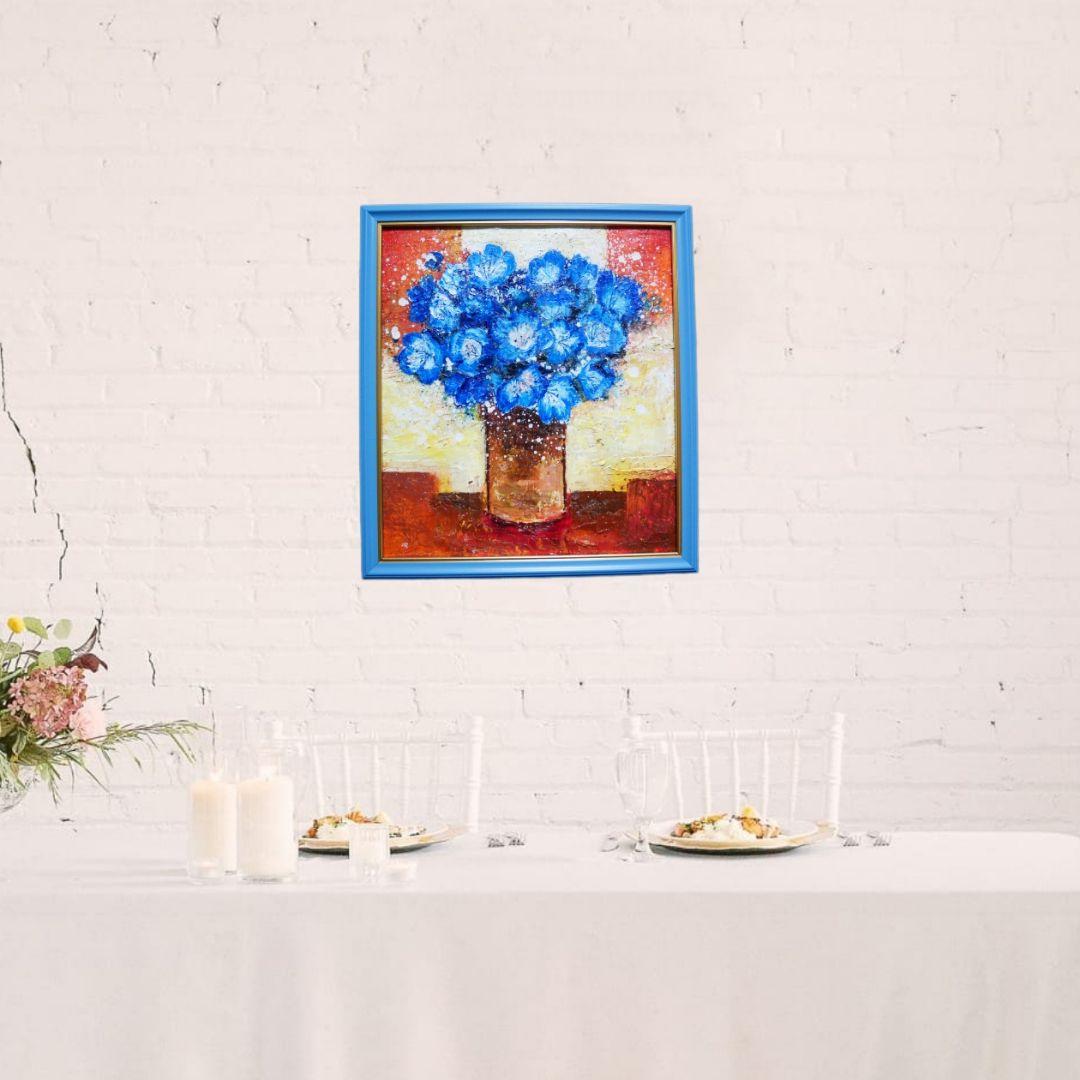 油絵 油彩 油彩画 絵 絵画 【Nemophila】