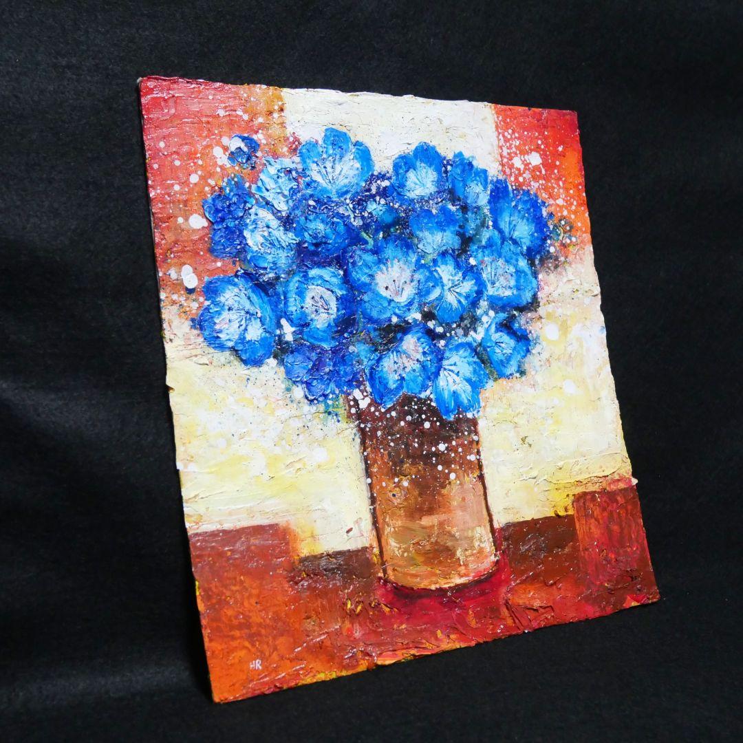 油絵 油彩 油彩画 絵 絵画 【Nemophila】