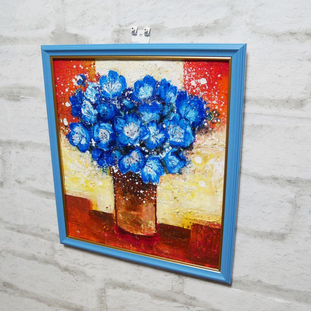 油絵 油彩 油彩画 絵 絵画 【Nemophila】