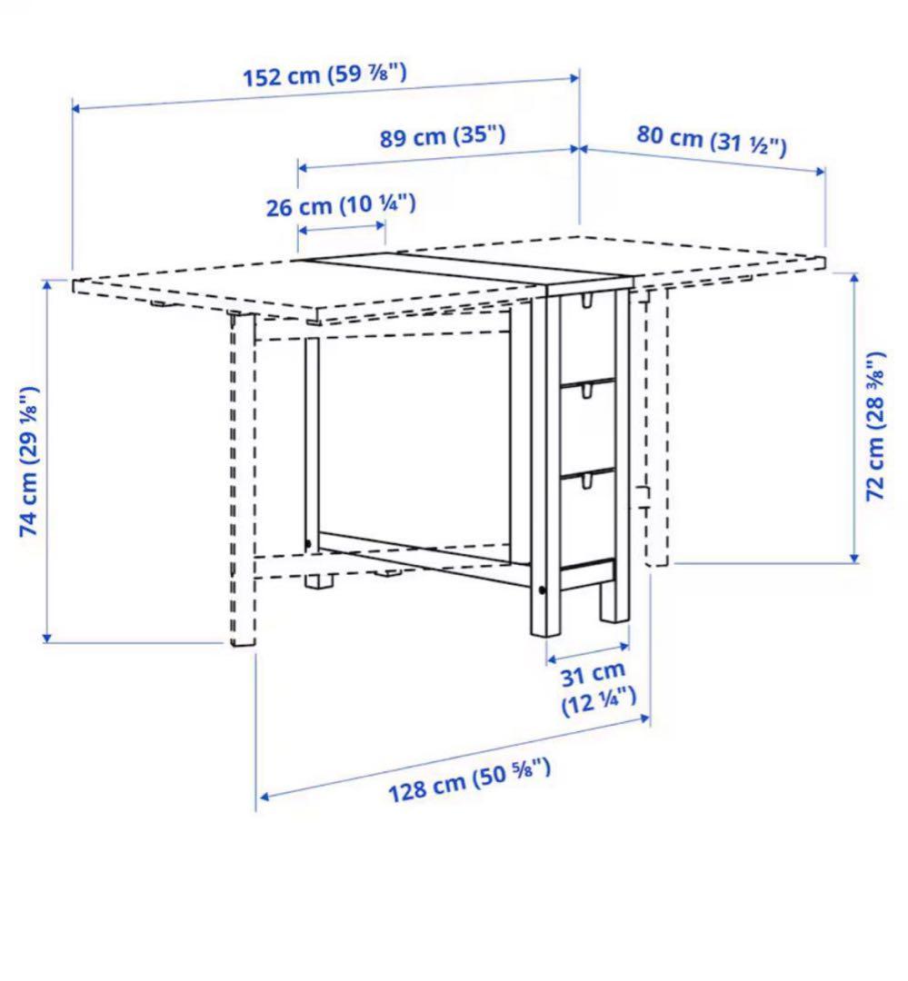 IKEA NORDEN 折りたたみダイニングテーブル ノール